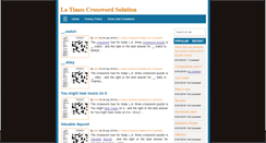Desktop Screenshot of latimescrosswordsolution.com