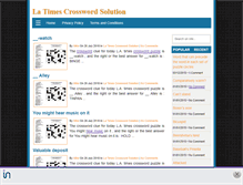 Tablet Screenshot of latimescrosswordsolution.com